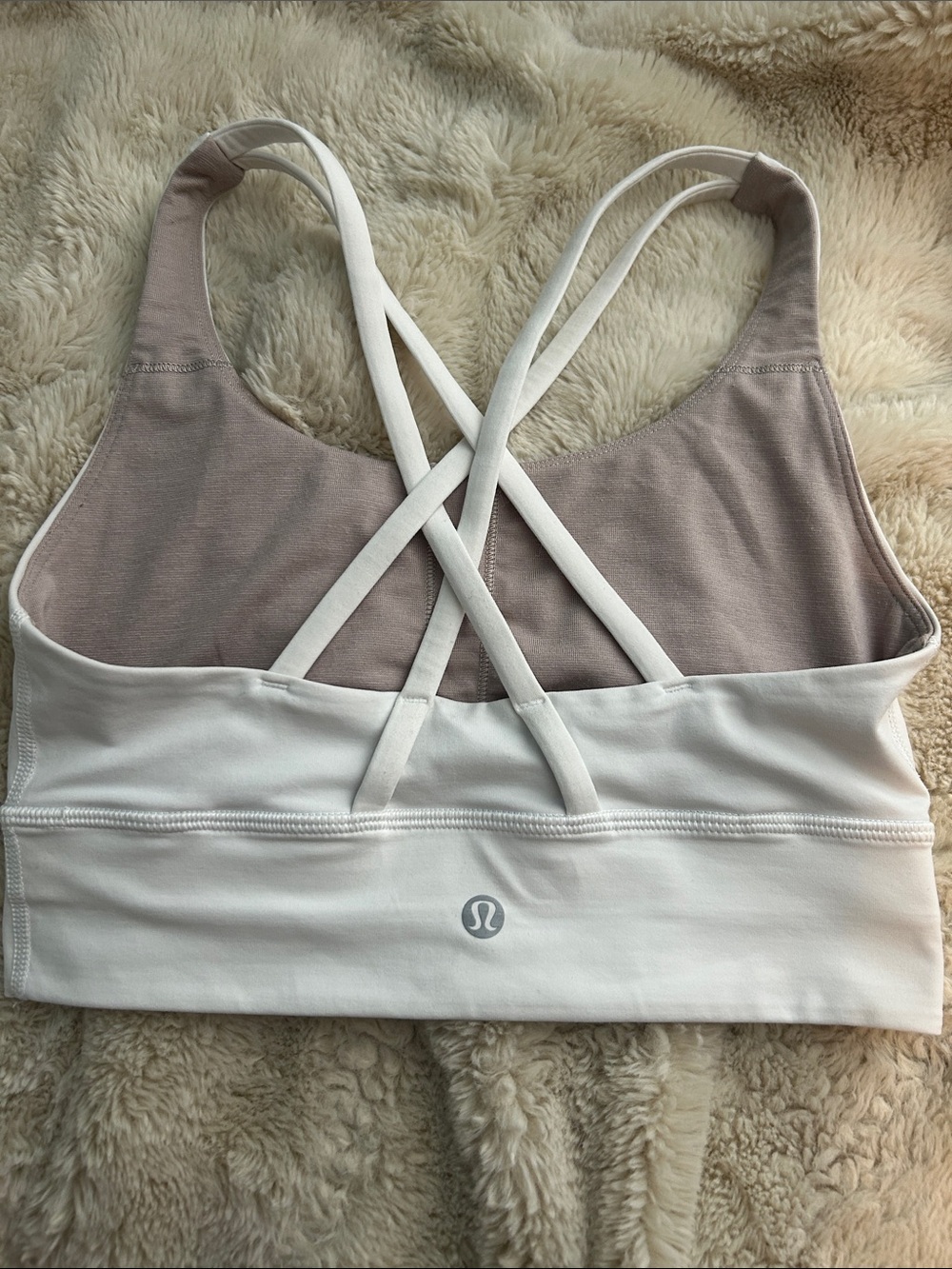 lululemon strappy sports bra size 4 White
